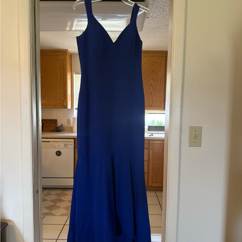 Elegant Royal Blue Sleeveless Evening Dress